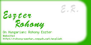 eszter rohony business card